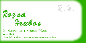 rozsa hrubos business card